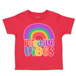 Toddler Clothes Positive Vibes Rainbow Toddler Shirt Baby Clothes Cotton