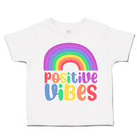 Toddler Clothes Positive Vibes Rainbow Toddler Shirt Baby Clothes Cotton