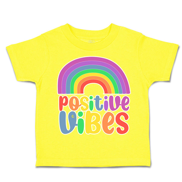 Toddler Clothes Positive Vibes Rainbow Toddler Shirt Baby Clothes Cotton