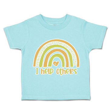 Toddler Clothes I Help Others Heart Rainbow Toddler Shirt Baby Clothes Cotton