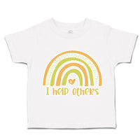 Toddler Clothes I Help Others Heart Rainbow Toddler Shirt Baby Clothes Cotton