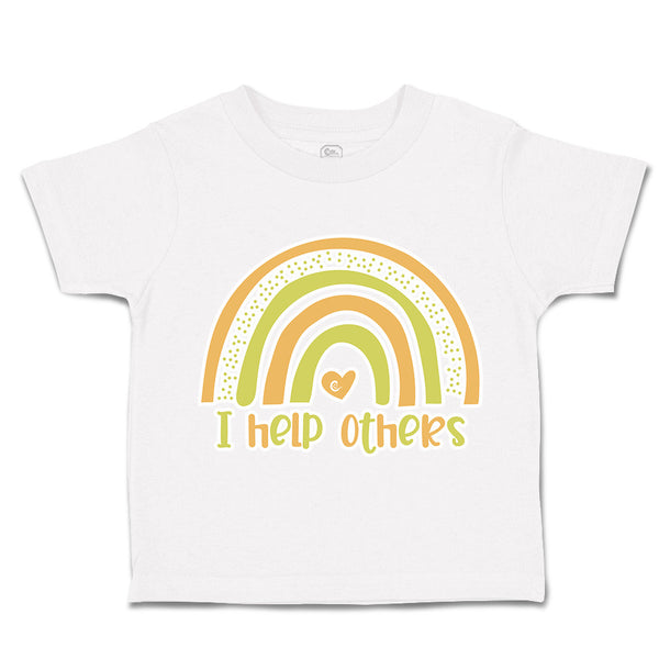 Toddler Clothes I Help Others Heart Rainbow Toddler Shirt Baby Clothes Cotton