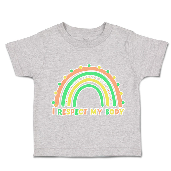 Toddler Clothes I Respect My Body Rainbow Toddler Shirt Baby Clothes Cotton