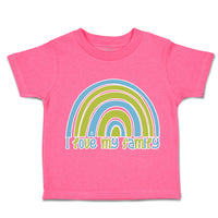 Toddler Clothes I Love My Family Rainbow Toddler Shirt Baby Clothes Cotton