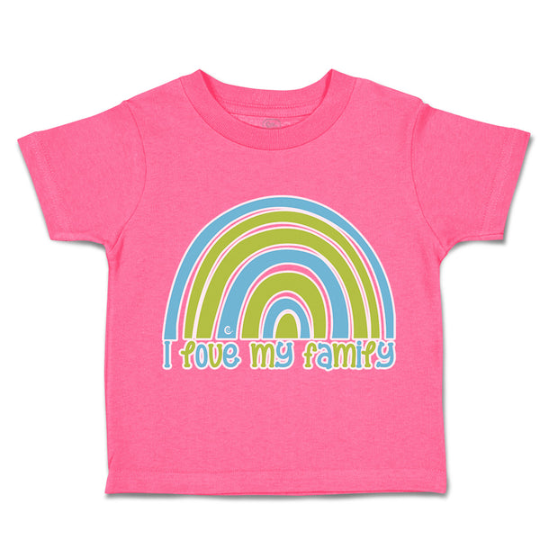 Toddler Clothes I Love My Family Rainbow Toddler Shirt Baby Clothes Cotton