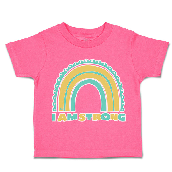 Toddler Clothes I Am Strong Rainbow Toddler Shirt Baby Clothes Cotton