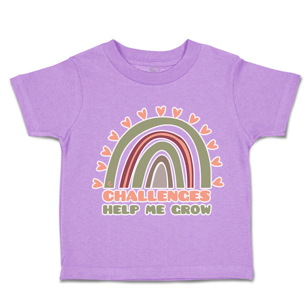 Toddler Clothes Challenges Help Me Grow Rainbow Toddler Shirt Cotton