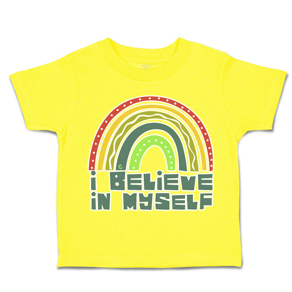 Toddler Clothes I Believe in Myself Rainbow Toddler Shirt Baby Clothes Cotton