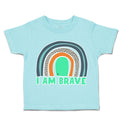 Toddler Clothes I Am Brave Rainbow Toddler Shirt Baby Clothes Cotton