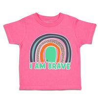 Toddler Clothes I Am Brave Rainbow Toddler Shirt Baby Clothes Cotton