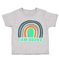 Toddler Clothes I Am Brave Rainbow Toddler Shirt Baby Clothes Cotton