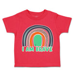 Toddler Clothes I Am Brave Rainbow Toddler Shirt Baby Clothes Cotton