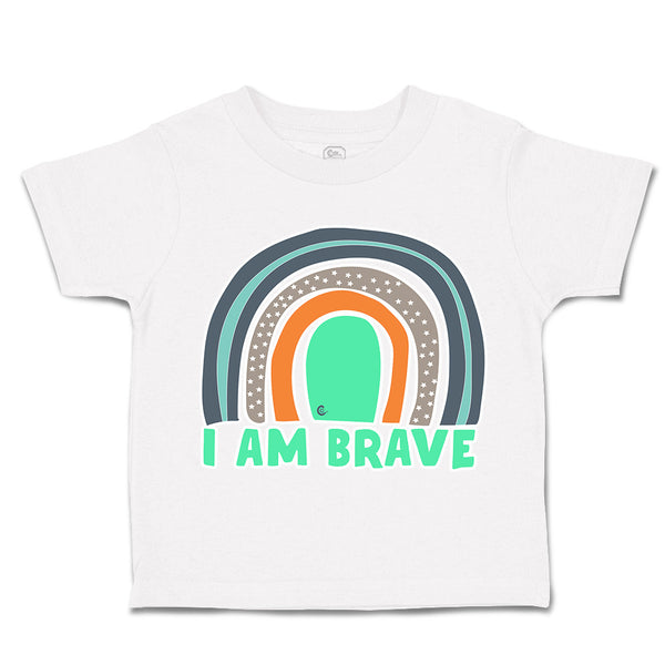 Toddler Clothes I Am Brave Rainbow Toddler Shirt Baby Clothes Cotton