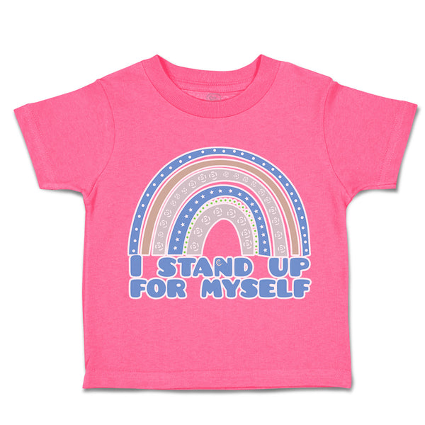 Toddler Clothes I Stand up for Myself Rainbow Toddler Shirt Baby Clothes Cotton