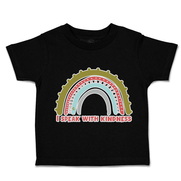 Toddler Clothes I Speak with Kindness Rainbow Toddler Shirt Baby Clothes Cotton