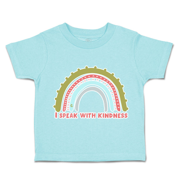 Toddler Clothes I Speak with Kindness Rainbow Toddler Shirt Baby Clothes Cotton
