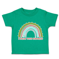 Toddler Clothes I Speak with Kindness Rainbow Toddler Shirt Baby Clothes Cotton