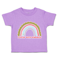 Toddler Clothes I Speak with Kindness Rainbow Toddler Shirt Baby Clothes Cotton