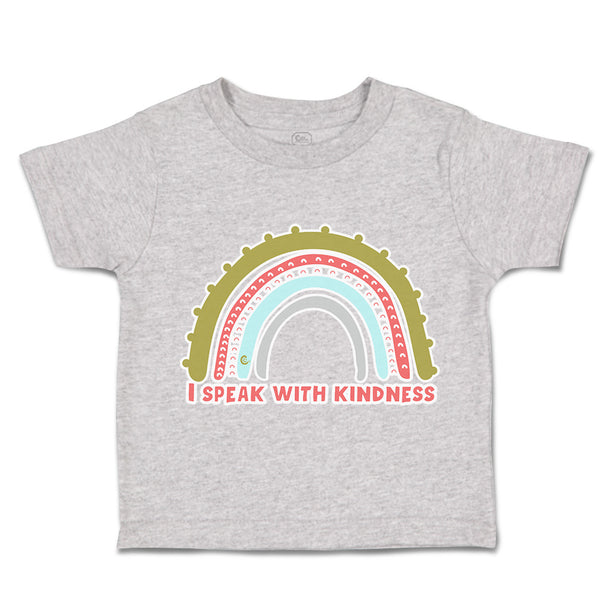 Toddler Clothes I Speak with Kindness Rainbow Toddler Shirt Baby Clothes Cotton