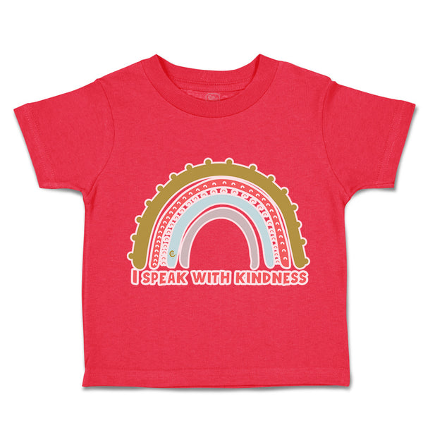 Toddler Clothes I Speak with Kindness Rainbow Toddler Shirt Baby Clothes Cotton