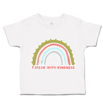Toddler Clothes I Speak with Kindness Rainbow Toddler Shirt Baby Clothes Cotton