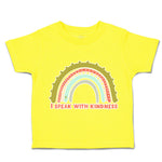 Toddler Clothes I Speak with Kindness Rainbow Toddler Shirt Baby Clothes Cotton