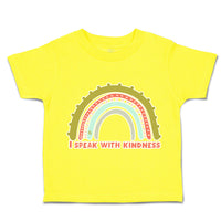 Toddler Clothes I Speak with Kindness Rainbow Toddler Shirt Baby Clothes Cotton