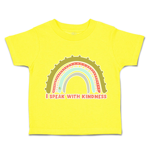 Toddler Clothes I Speak with Kindness Rainbow Toddler Shirt Baby Clothes Cotton