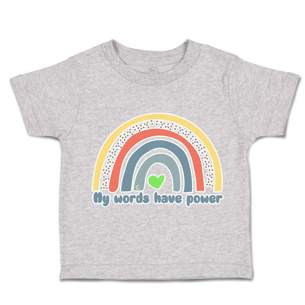 Toddler Clothes My Words Have Power Rainbow Toddler Shirt Baby Clothes Cotton