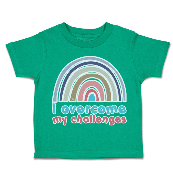 Toddler Clothes I Overcome My Challenges Rainbow Toddler Shirt Cotton