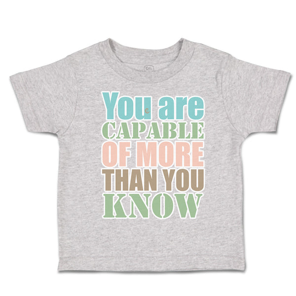 Toddler Clothes You Are Capable of More than You Know Toddler Shirt Cotton