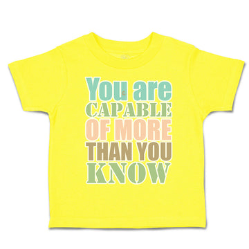 Toddler Clothes You Are Capable of More than You Know Toddler Shirt Cotton