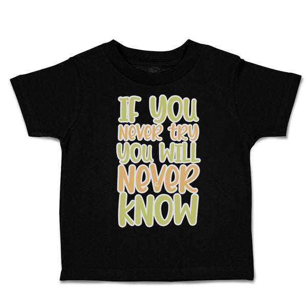 If You Never Try You Will Never Know
