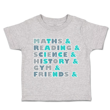 Toddler Clothes Maths Reading Science History Gym Toddler Shirt Cotton
