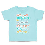 Toddler Clothes Unicorns Sprinkles Rainbows Wish Awesome Toddler Shirt Cotton