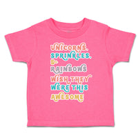 Toddler Clothes Unicorns Sprinkles Rainbows Wish Awesome Toddler Shirt Cotton