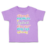 Toddler Clothes Unicorns Sprinkles Rainbows Wish Awesome Toddler Shirt Cotton