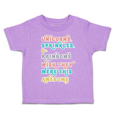 Toddler Clothes Unicorns Sprinkles Rainbows Wish Awesome Toddler Shirt Cotton