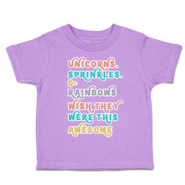 Toddler Clothes Unicorns Sprinkles Rainbows Wish Awesome Toddler Shirt Cotton