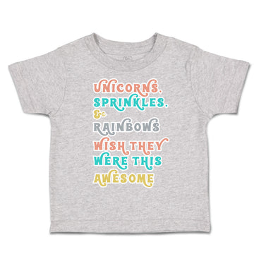 Toddler Clothes Unicorns Sprinkles Rainbows Wish Awesome Toddler Shirt Cotton