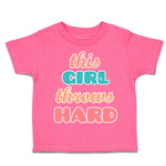 Toddler Clothes This Girl Throws Hard Toddler Shirt Baby Clothes Cotton