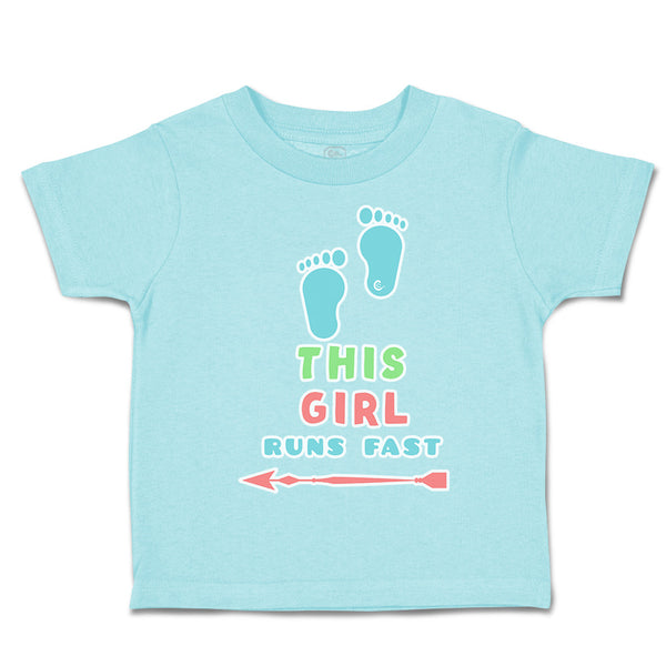 Toddler Clothes This Girl Runs Fast Footsteps Toddler Shirt Baby Clothes Cotton