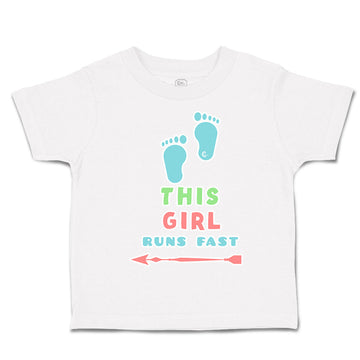 Toddler Clothes This Girl Runs Fast Footsteps Toddler Shirt Baby Clothes Cotton