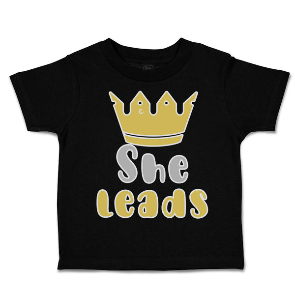 Toddler Clothes She Leads Crown Toddler Shirt Baby Clothes Cotton