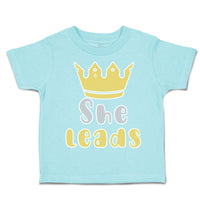 Toddler Clothes She Leads Crown Toddler Shirt Baby Clothes Cotton