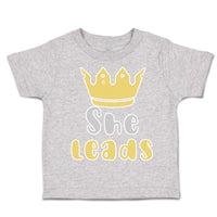 Toddler Clothes She Leads Crown Toddler Shirt Baby Clothes Cotton