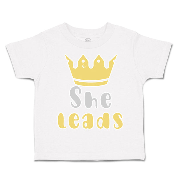 Toddler Clothes She Leads Crown Toddler Shirt Baby Clothes Cotton