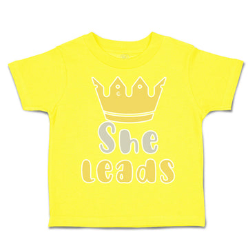 Toddler Clothes She Leads Crown Toddler Shirt Baby Clothes Cotton