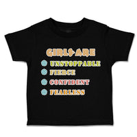 Toddler Clothes Girls Are Unstoppable Fierce Confident Toddler Shirt Cotton