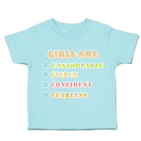 Toddler Clothes Girls Are Unstoppable Fierce Confident Toddler Shirt Cotton